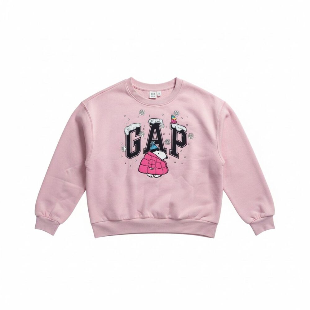 Gap Kids Peanuts Snoopy Holiday Sweatshirt XXL 14–16 NWT Winter Pink GAP